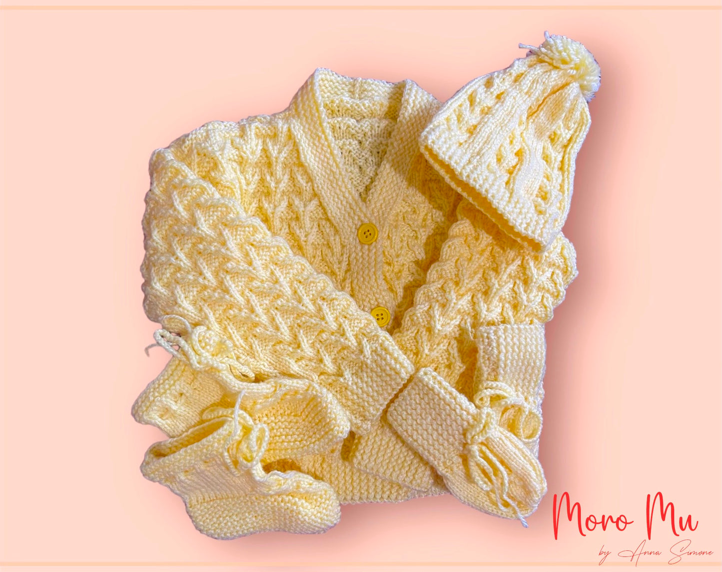 Sunshine Bliss Hand Knit Baby Set