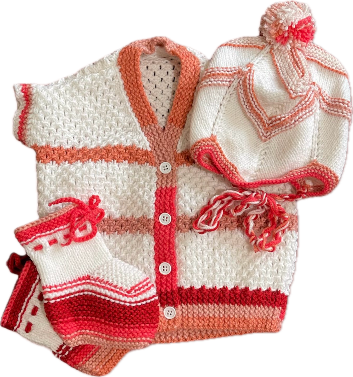 Cherry Pie Hand Knit Outfit